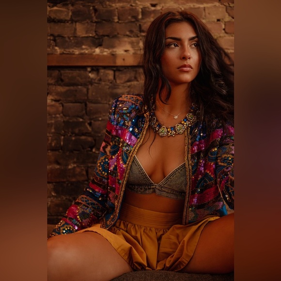 NWT Ser.o.ya Addlyn Blue denim bra bralette Sorrento sz Medium - Picture 13 of 15